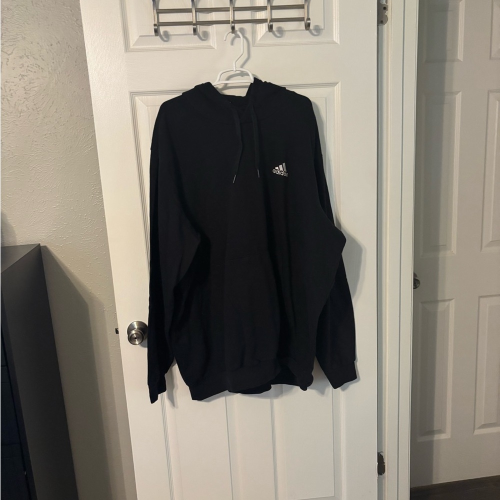 adidas Black Pullover Hoodie Sweater - TALL